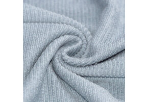 Rib Loop Terry Jersey Stof Staalblauw
