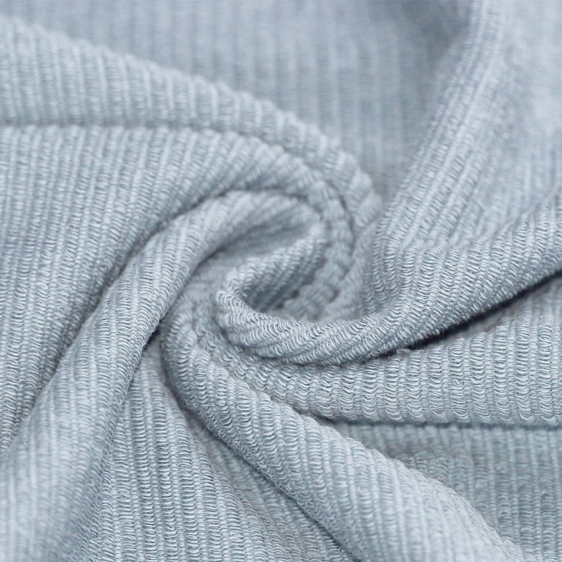 Rib Loop Terry Jersey Stof Staalblauw – Comfortabel & Duurzaam