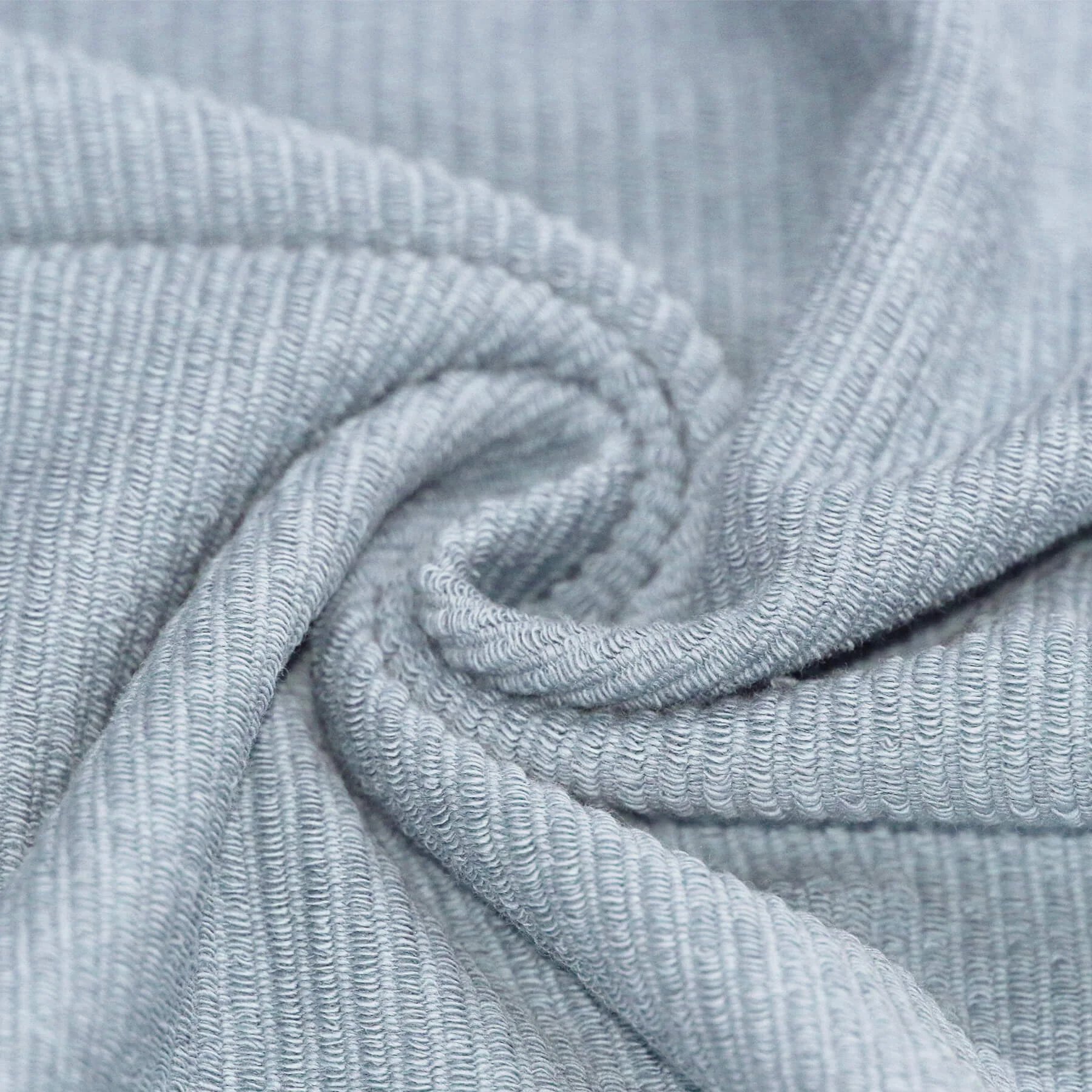 Rib Loop Terry Jersey Stof Staalblauw – Comfortabel & Duurzaam