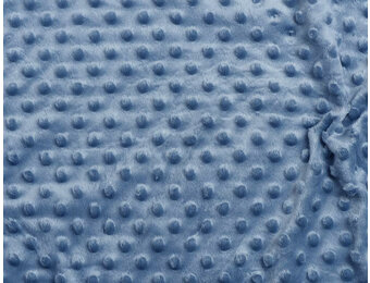 Minky Fleece Stof Jeans Blauw