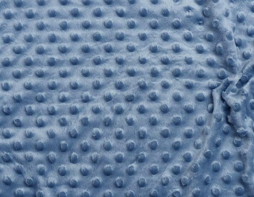 Minky Fleece Stof Jeans Blauw