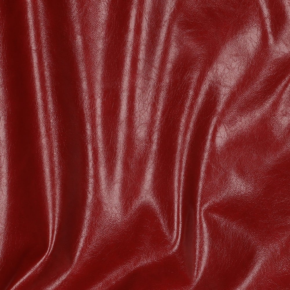 Imitatieleer Shiny Stretch Ruby Red – Glanzend & Rekbaar