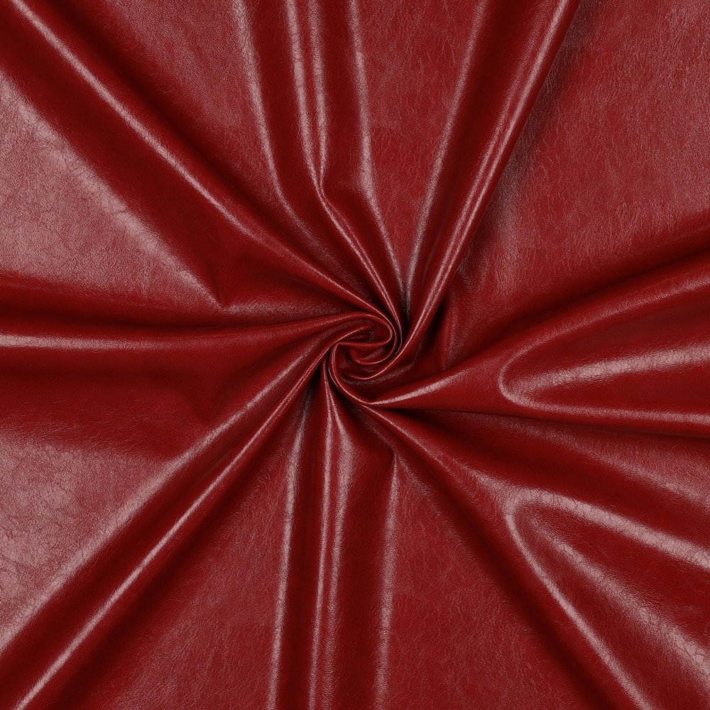 Imitatieleer Shiny Stretch Ruby Red – Glanzend & Rekbaar