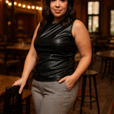 Imitatieleer Shiny Stretch Black – Glanzend & Rekbaar