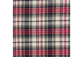 Katoen Brushed Ruitjes – Wijnrood Pickle Blauw