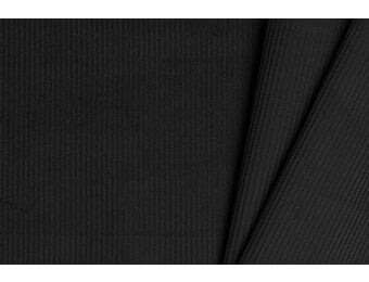 Corduroy Katoen Stof Zwart