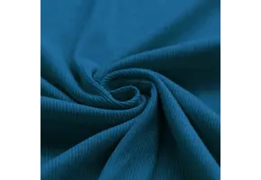 Rib Jersey Stof Petrol Blauw