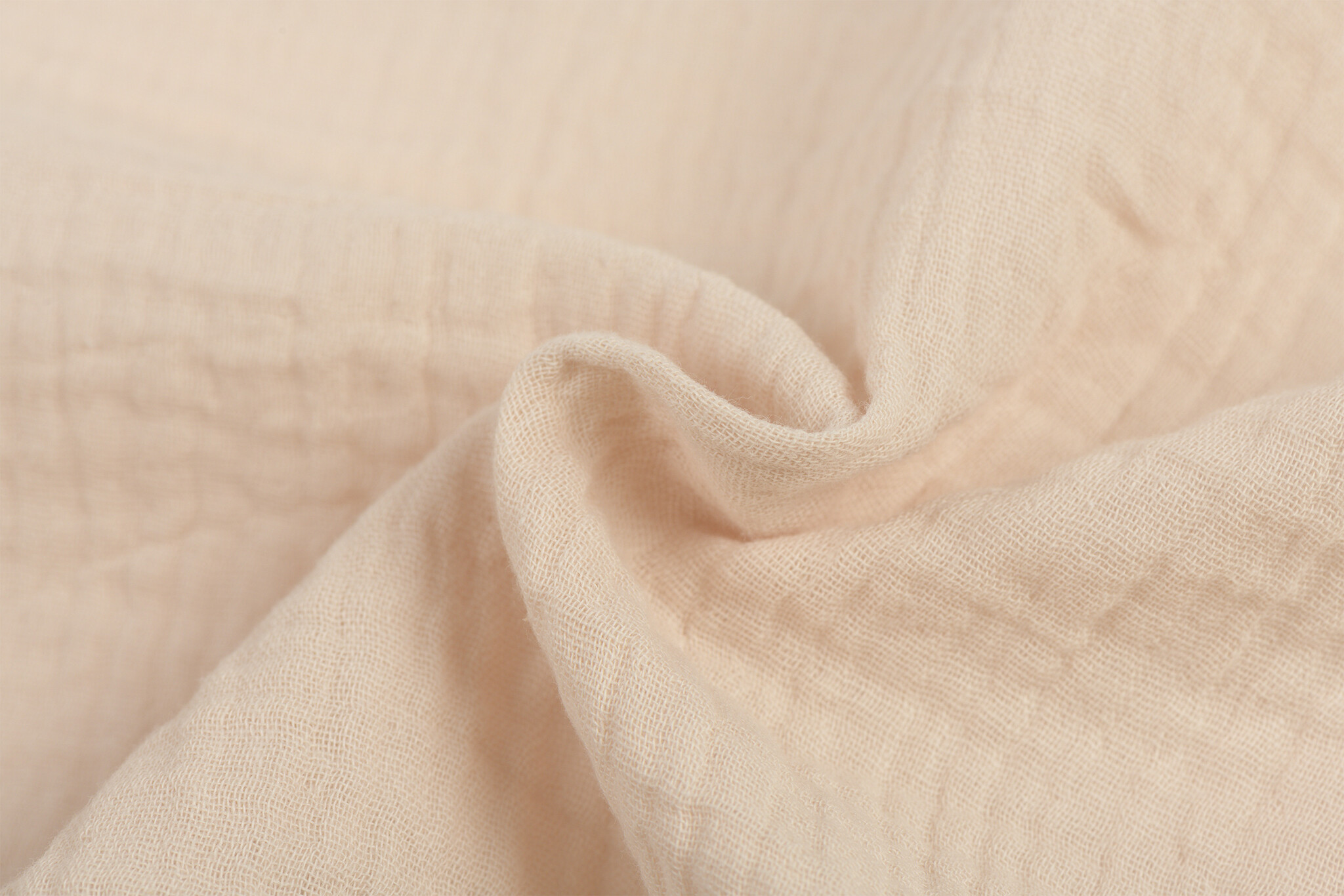 Hydrofiel Stof Hazelnoot Latte – Zacht, Ademend en Duurzaam