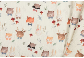 Hydrofiel Stof Digitale Print Bosdiertjes