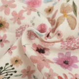 Hydrofiel Stof Digitale Print Aquarelbloemen – Zacht & Ademend