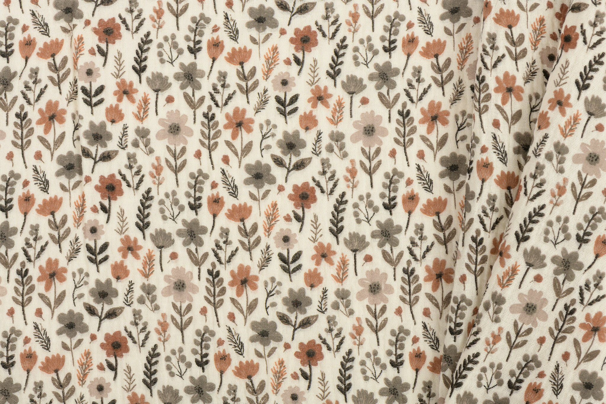 Hydrofiel Katoen Stof Herfstveld – Zacht, Ademend & Stijlvol