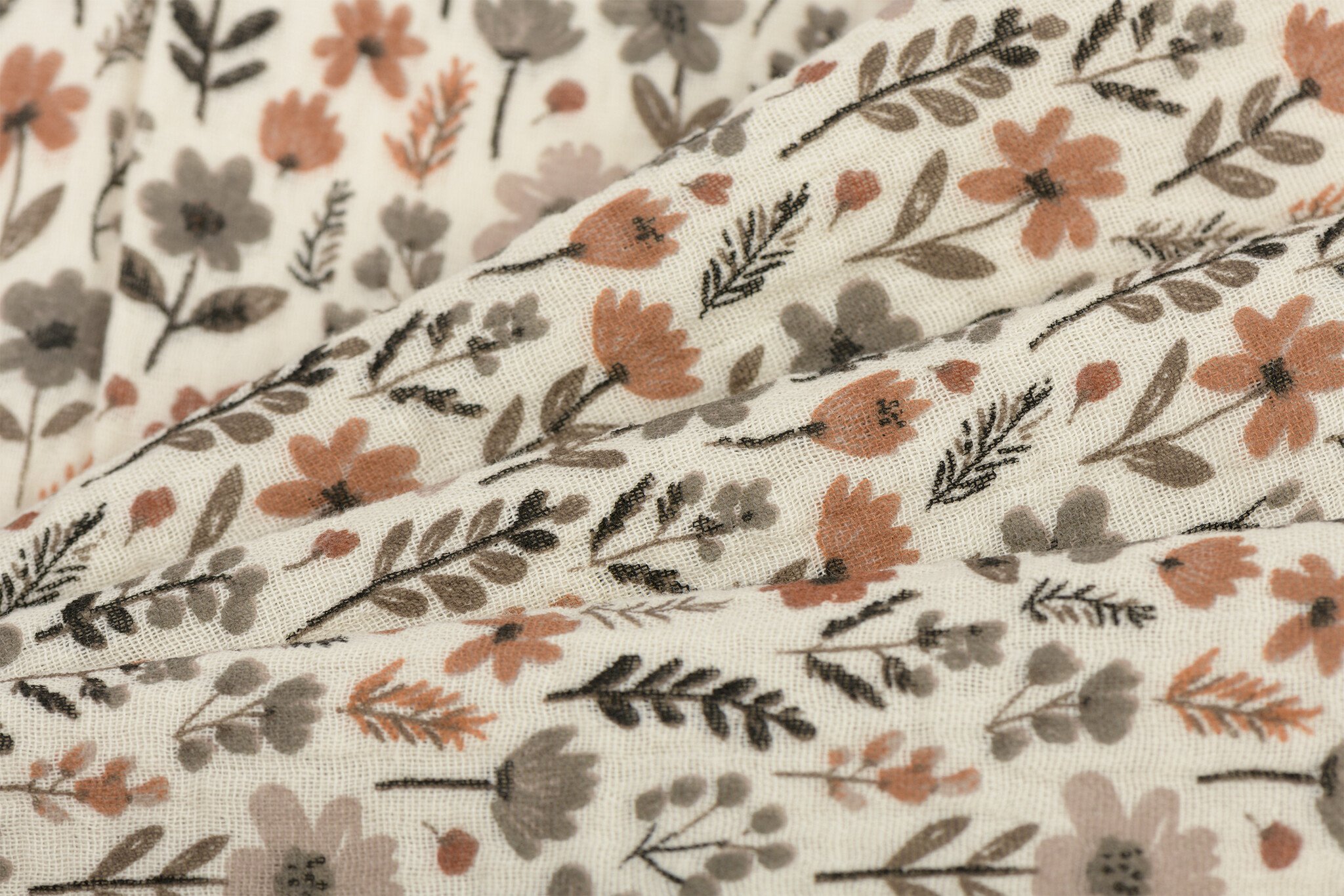 Hydrofiel Katoen Stof Herfstveld – Zacht, Ademend & Stijlvol