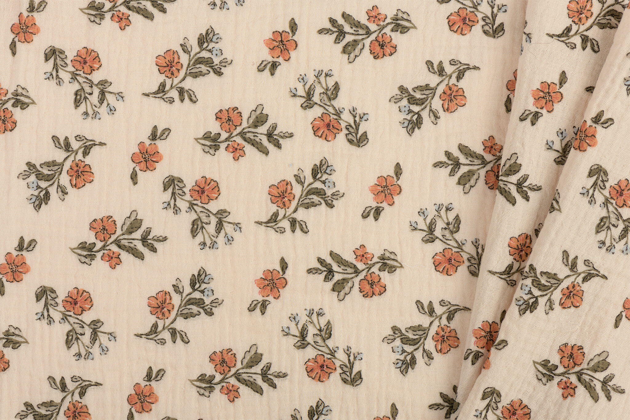 Hydrofiel Katoen Stof Bloemenveld – Zacht, Ademend & Natuurlijk