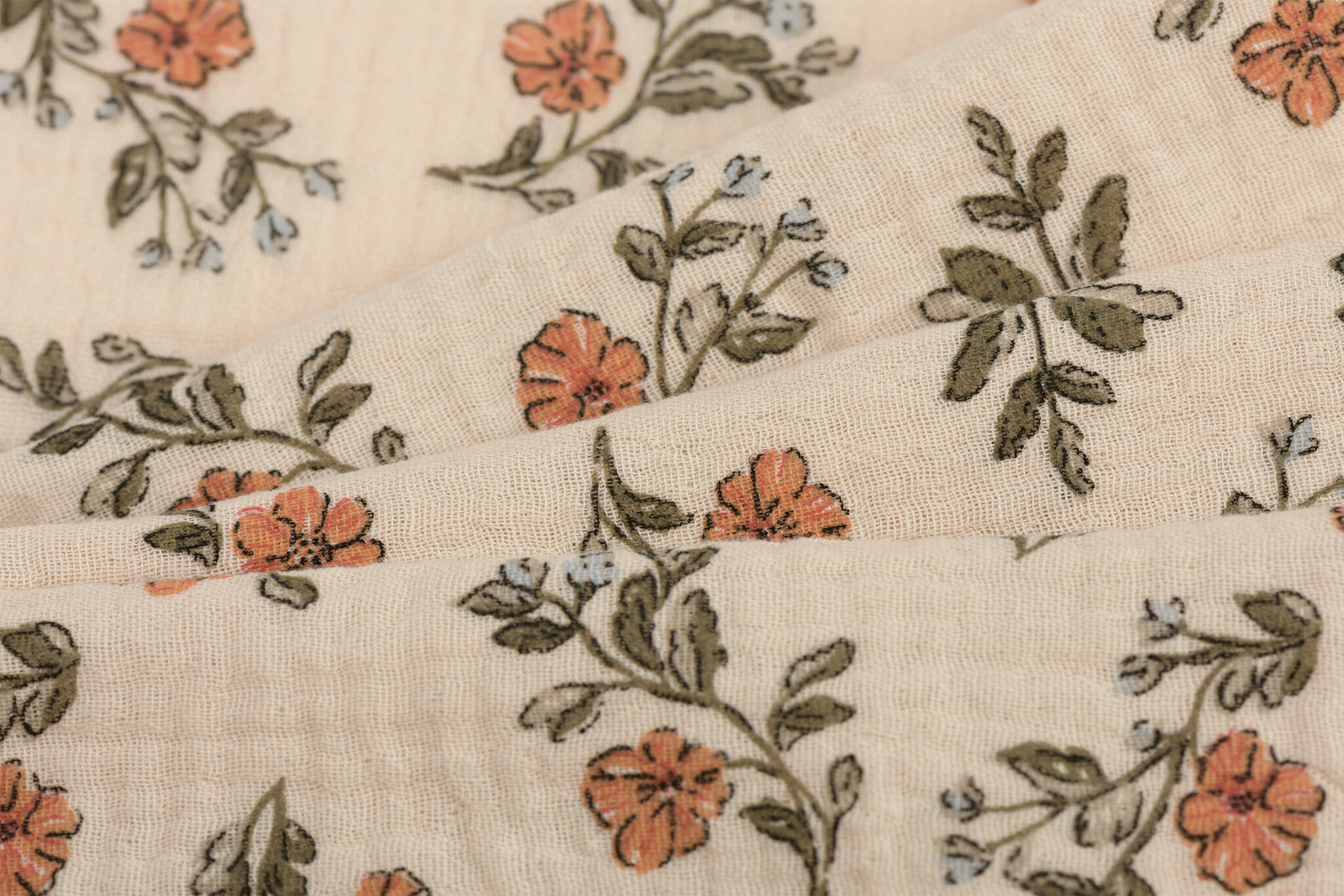 Hydrofiel Katoen Stof Bloemenveld – Zacht, Ademend & Natuurlijk