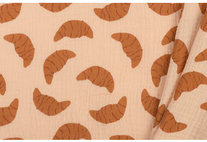 Hydrofiel Katoen Stof Croissants