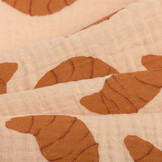 Hydrofiel Katoen Stof Croissants – Speels, Zacht & Ademend