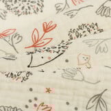 Hydrofiel Katoen Stof Herfst Egeltjes – Zacht, Ademend & Speels