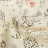 Hydrofiel Katoen Stof Herfst Egeltjes – Zacht, Ademend & Speels