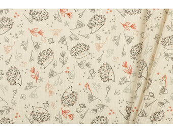 Hydrofiel Katoen Stof Herfst Egeltjes