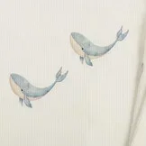 Rib Jersey Stof Grote Walvis Staalblauw – Zacht & Comfortabel