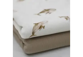 Rib Jersey Stof - Orka Beige