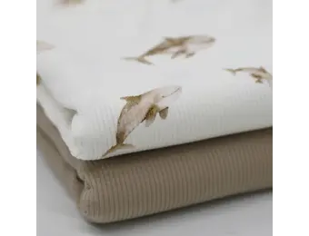 Rib Jersey Stof - Orka Beige