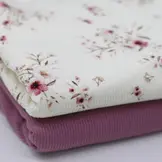 Rib Jersey Stof Kersenbloesem Oud Lila – Romantisch & Zacht