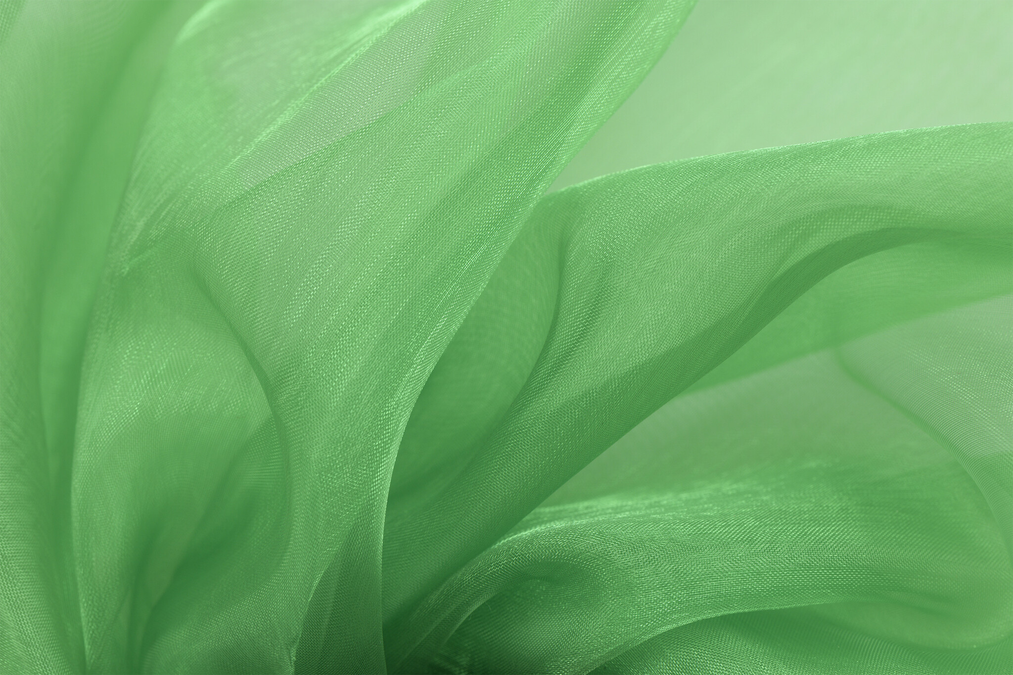 Organza Stof Licht Groen – Licht, Soepel & Glanzend