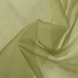 Organza Stof Olijf – Licht, Soepel & Glanzend