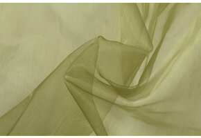 Organza Stof Olijf