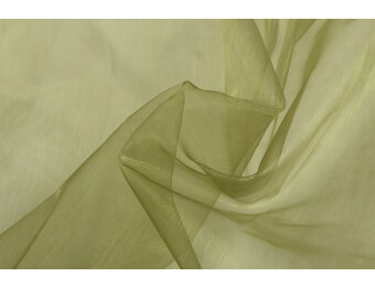 Organza Stof Olijf