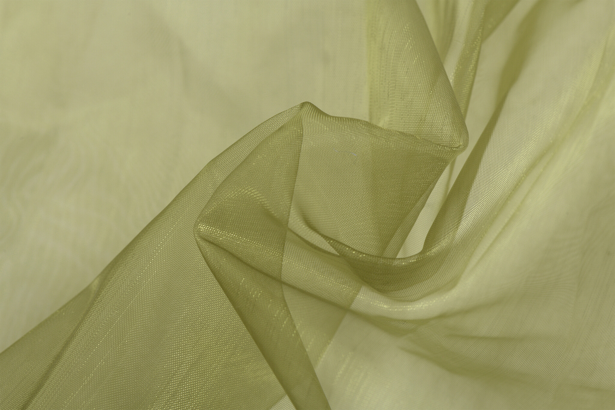 Organza Stof Olijf – Licht, Soepel & Glanzend