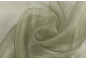 Organza Stof Licht Legergroen