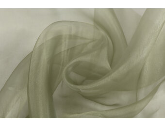Organza Stof Licht Legergroen