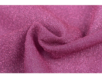 Lurex Glitter Jersey Stof - Magenta Roze