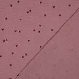 Hydrofiel Stof Kleine Hartjes Licht Lila – Zacht & Ademend