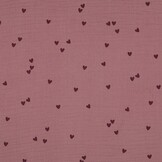 Hydrofiel Stof Kleine Hartjes Licht Lila – Zacht & Ademend