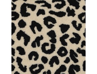 Teddy Stof Panterprint - Zwart