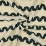 Teddy Stof Wave Print - Legergroen – Zacht, Warm & Opvallend