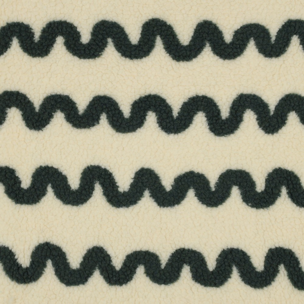 Teddy Stof Wave Print - Legergroen – Zacht, Warm & Opvallend