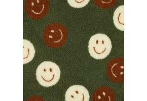 Teddy Stof Happy Faces -Groen