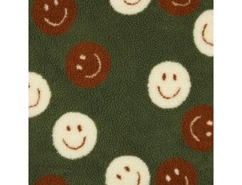Teddy Stof Happy Faces -Groen