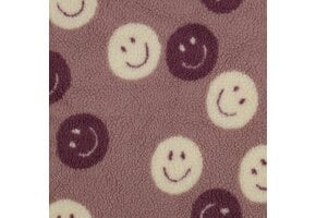 Teddy Stof Happy Faces - Mauve
