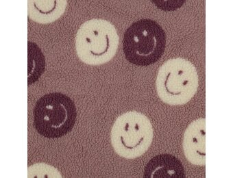Teddy Stof Happy Faces - Mauve