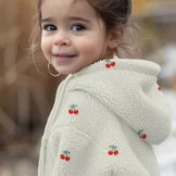 Teddy Stof Embroidery Kersjes – Ecru – Zacht, Warm & Speels