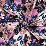 French Terry Stof Bloemen Ecru – Vrolijk & Trendy