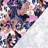 French Terry Stof Bloemen Ecru – Vrolijk & Trendy