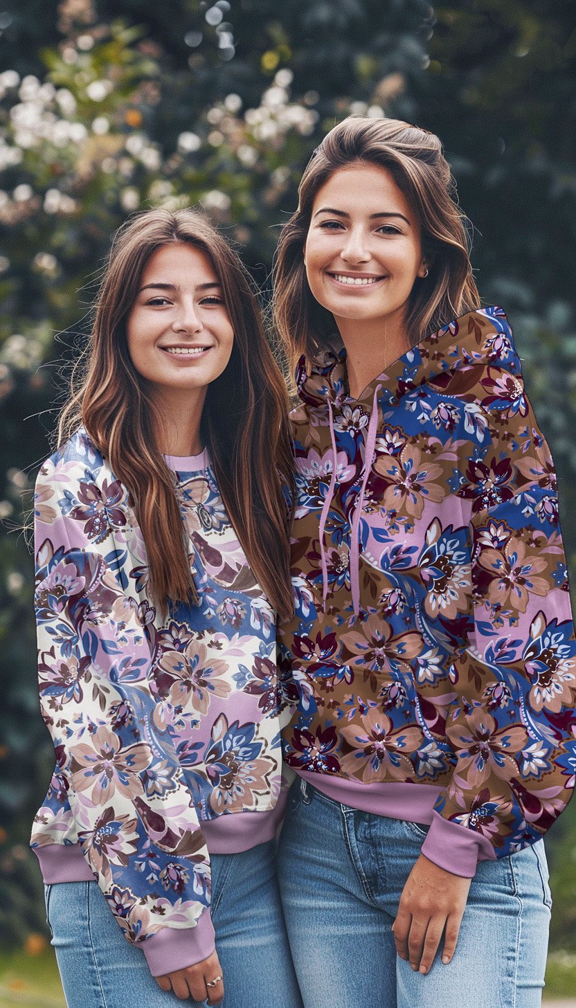 French Terry Stof Bloemen Ecru – Vrolijk & Trendy