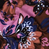 French Terry Bloemen Bruin – Warm, Zacht & Trendy