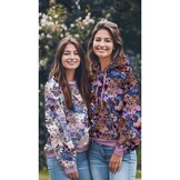 French Terry Bloemen Bruin – Warm, Zacht & Trendy